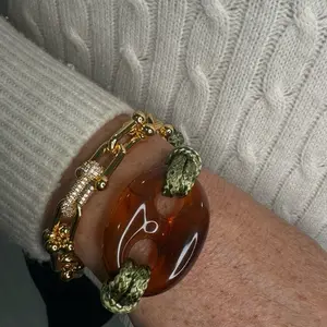 Eclipse Knot Bracelet - Adjustable Sliding Knot Closure, Glossy Resin Centerpiece, Braided Cord, Lightweight & Comfortable, Modern Boho Style