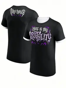 Rhea Ripley 100 Series Men's and Women's T-shirt 2026 Summer Super Large Streetwear Street Fashion Top Casual Short Sleeve Round Neck T-shirt