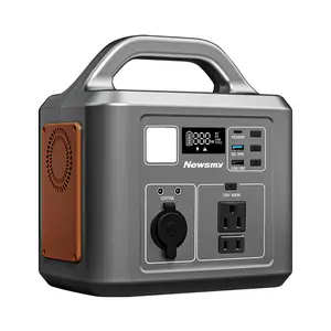 Newsmy Portable Power Station 600W/538Wh Up to 1200W Solar Generator for Outdoor Camping, Travel, and Hunting with Optional Solar Panel