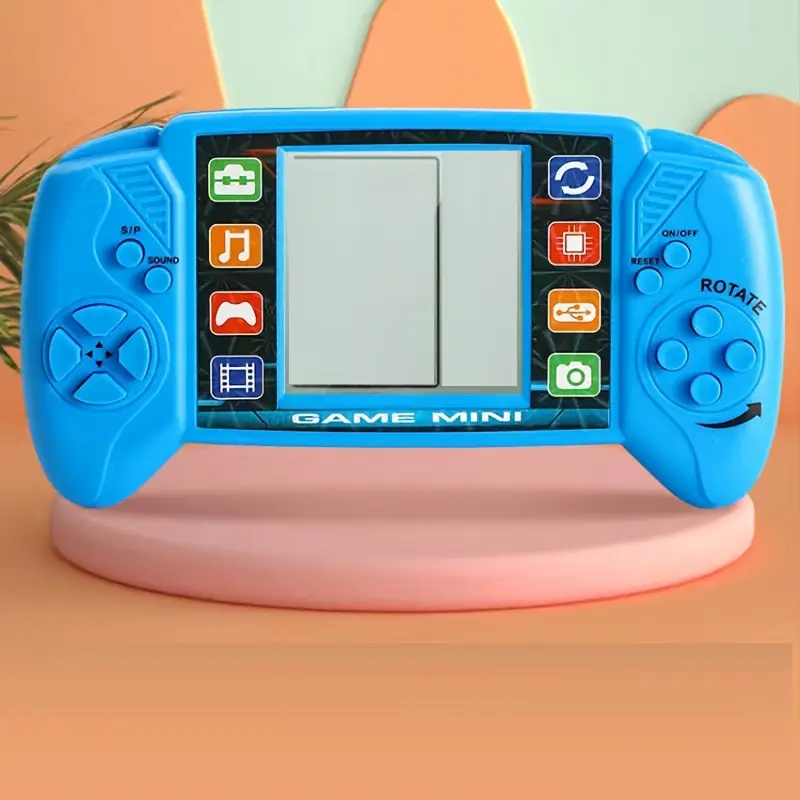 1pc Retro Handheld Game Console - Durable Plastic, Portable Size, Large Screen Portable Game Machine, Novelty Toy (Battery Not Included), Button