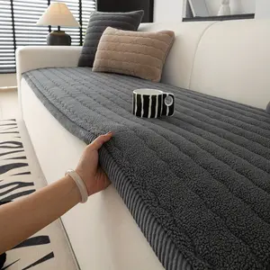 Bohemian style thickened plush sofa cover - machine washable, pet friendly, non-slip sofa cover, suitable for living room, bedroom, office decoration, comfortable sofa cover