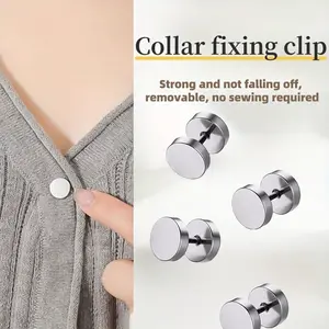 New Minimalist Spiral Collar Fastener — A Travel and Home Essential. This detachable fastening clip allows for no-sew tightening of collars, cuffs, and sweaters. A stylish decorative button accessory—the perfect Mother's Day gift.