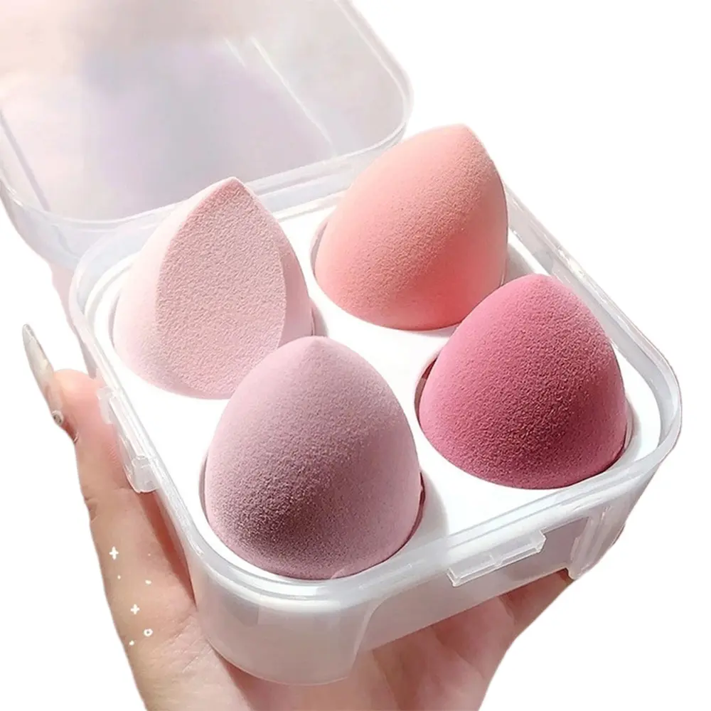 Teardrop Makeup Sponge: Dry/Wet Dual-Use, Skin-Friendly Multi-Porous Design for Efficient Powder Release & Anti-Absorption, Washable, Universal for Foundation, Concealer, Powder, Cream, Liquid Cosmetics, Makeup Tool Set