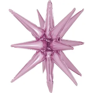 Decochamp Starburst Light Pink 3D Foil Balloon - 22" in.