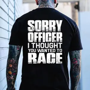 SORRY OFFICER LADIES PRINT MEN'S T-SHIRT