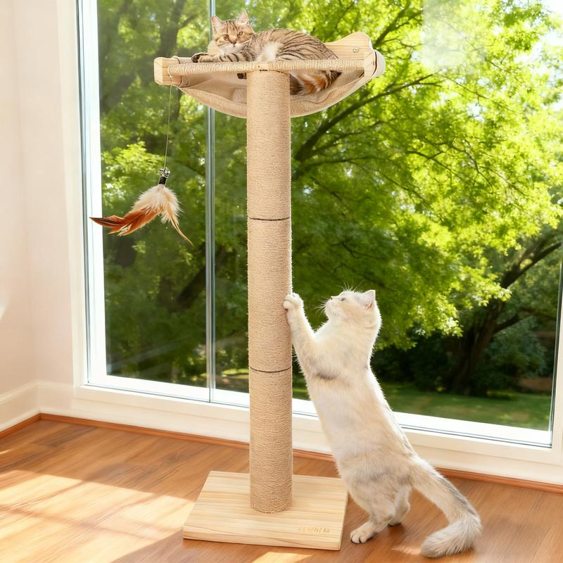 Perch Posts Cat Window Perch with Scratching Post, 46