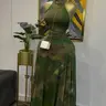 PULKRITU Women's O-Neck Sleeveless A-line Maxi Dress, Autumn Party, Dresses For Party, Beach, Evening, Birthday, Jellyfish Camouflage Printed with Sashes Mock Neck Dress