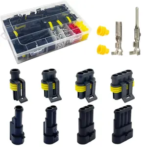 352Pcs Waterproof Car Electrical Connector Terminals Automotive Wire Connector Plug Kit 1/2/3/4 Pin Male and Female Connectors
