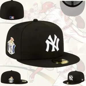 New Era New York Yankees Black 59FIFTY Snapback Hat Streetwear Unisex Adjustable Cap, size 59.6cm (7 1/2)