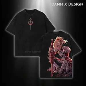 Saber | Fate/stay night Washed Tee Hoodie Sweater Double Printed King of Knights Graphic | For Anime Legacy Fans, For Gift Drops That Never Bow