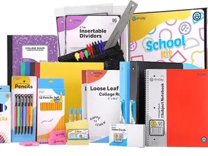 105-Piece School Supplies Kit for High School & College – Binders, Notebooks, Folders, Pens, Pencils, Sticky Notes, Dividers, Ruler, Erasers & More
