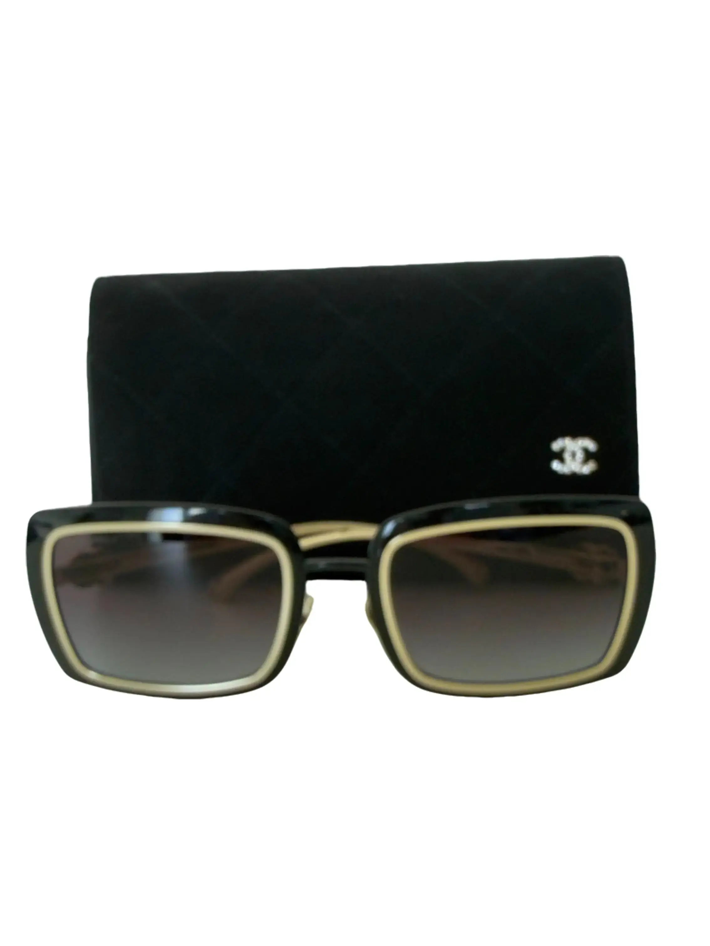 Pre-owned CHANEL Crystal CC Logo Sunglasses
