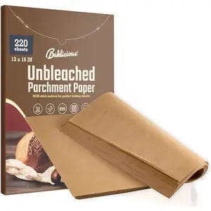 220 pcs unbleached parchment paper baking sheets precut heavy duty parchment baking paper for air fryer oven bakeware steaming cooking bread cupcake cookies