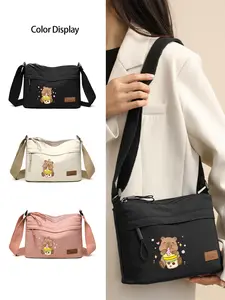 Capybaras Pattern Crossbody Bag, Stylish Versatile Shoulder Bag with 3 Pockets, Multi-functional Phone Purse and Coin Organizer with Adjustable Strap, Perfect Holiday Gift