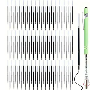 100 pcs 2-in-1 Retractable Fine Point Ballpoint Pen Refills - -3.85inch/9.8cm Pen Refills -Touch Screen Stylus Pen Refills-Black Pen Refills