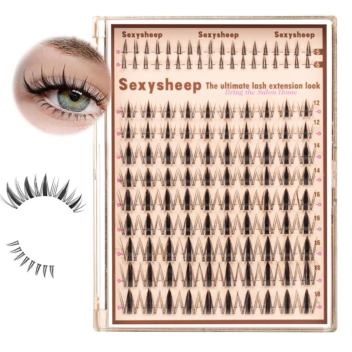 Manga Lash Clusters Wispy Cluster Lashes Fluffy Eyelashes Cluster 140pcs Clusters Lash Extensions with Bottom Lashes 5-18mm Mixed C Curly Synthetic Individual Eyelash Extensions Spiky DIY Lash Extension, Cosmetic Eyelash Extension, Cosmetic False Lashes