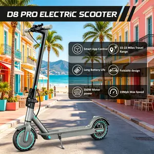 Foldable Electric Scooter, max speed 19MPH, powerful 350W motor, dual brake system, 8.5-inch solid tires, 3 adjustable speed modes, compatible with smart APP control, ideal gift choice.