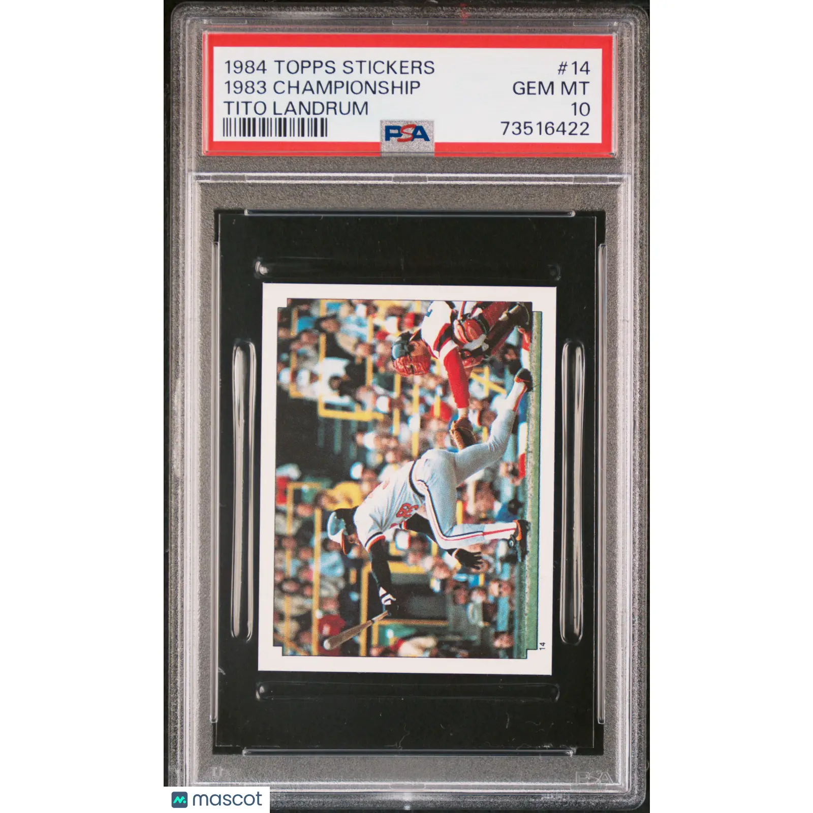 1983 Championship PSA 1984 Topps Stickers Baseball #14 10 73516422