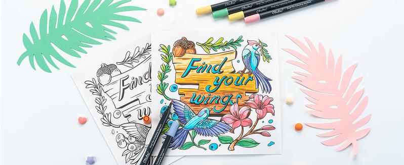 Ohuhu Water Based Art Marker Set Bundles: Fine & Brush Dual Tips - 80-colors with 72-sheet Coloring Book - Art Marker Set Bundles with 100% Bleed-proof Pages - Art Marker Set Bundles of Ohuhuart Ohuhu Water Based Art Marker Set Bundles: Fine & Brush Dual Tips - 80-colors with 72-sheet Coloring Book - Art Marker Set Bundles with 100% Bleed-proof Pages - Art Marker Set Bundles of Ohuhuart