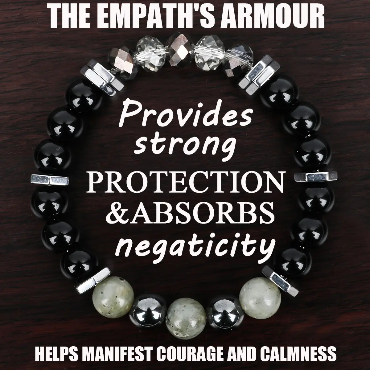 GADASLUY  Empaths Armor Protection Bracelet, Enhance courage and confidence, excellent decoration for a leisure lifestyle, Unisex Gemstone Bracelet, men's accessories, bracelet for men