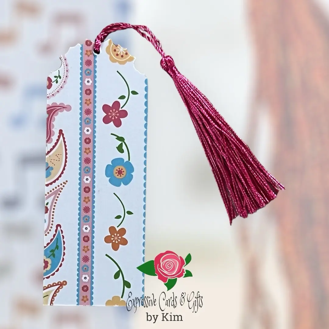 Floral Bookmark, Flower Bookmark, Wooden Bookmark