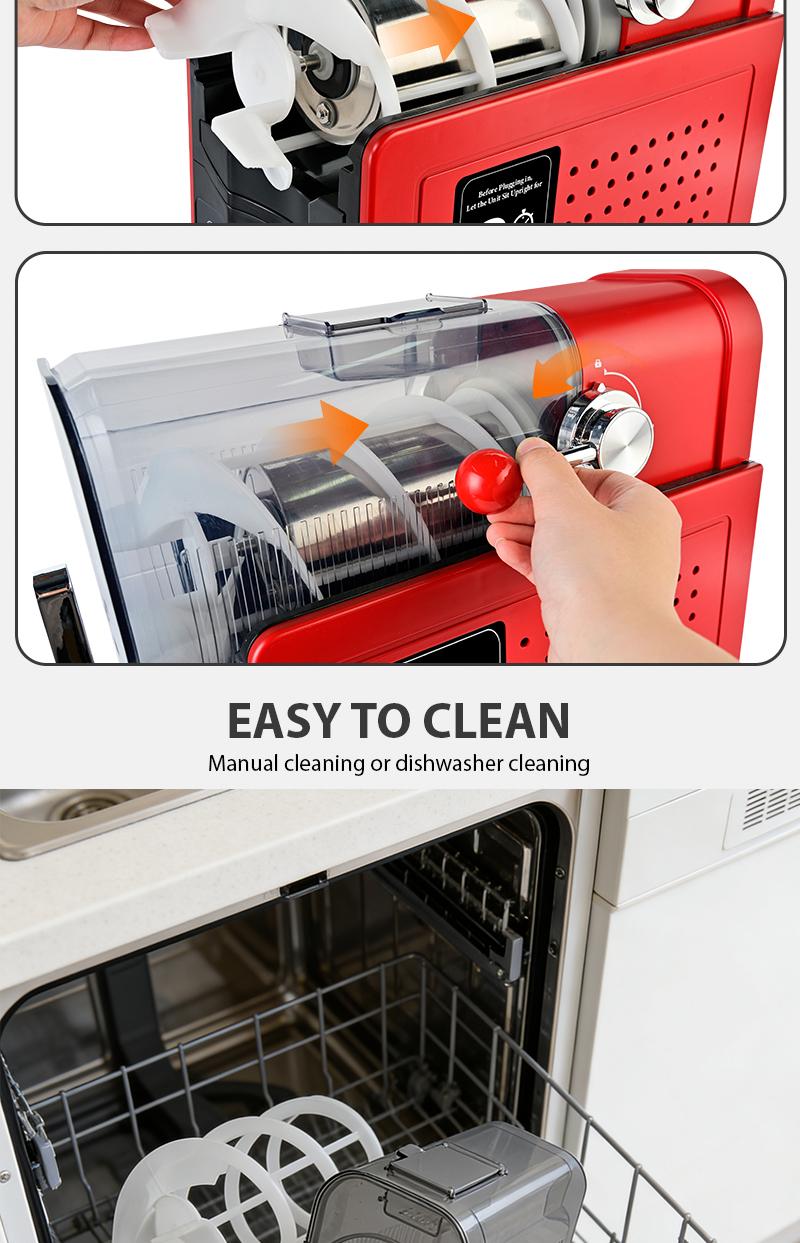 SUSTEAS Red Home Ice Blender 1.6L Capacity 6 Presets for Smoothies Milkshakes Cocktails Fine Shaved Ice for Silky Drinks