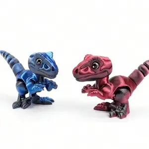 3D Printed Colorful Baby Dragon Figurine - Articulated Movable Joints, Realistic Eyes - 3D Printed Stuff for Sports & Outdoor Trophy, Decor Craft Accessory