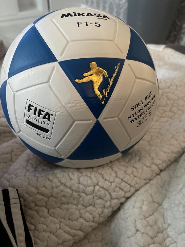 Official Size High Quality Soccer Ball MIKASA FT5 FQ B Footvolley Ball, Size 5, Blue, Unisex Adult, FIFA Quality, Synthetic Leather, 32-Panel Construction, 65-67cm Circumference, 410-450g Weight Molded Soccer Nylon with Wound
