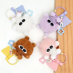 Cute Fluffy Plush Keychain, Decorative Keyrings for Backpack Purse Car Keys, Lovely Birthday Gifts, Party Rewards and Meet Gifts for Girls