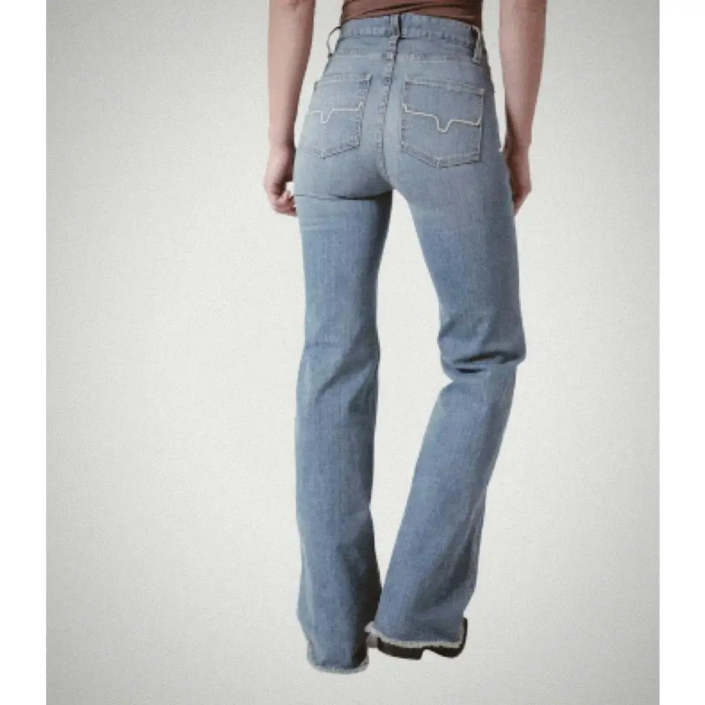 Women's Olivia Medium Washed High-Top Straight-Leg Jeans