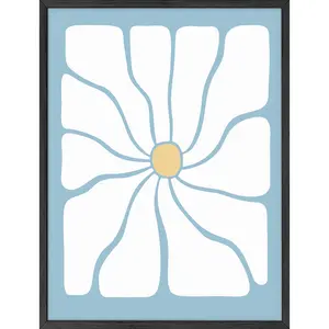 White Daisy Poster - Artistic Wall Decor Print for Room Aesthetic and Vibe Artwork Decoration