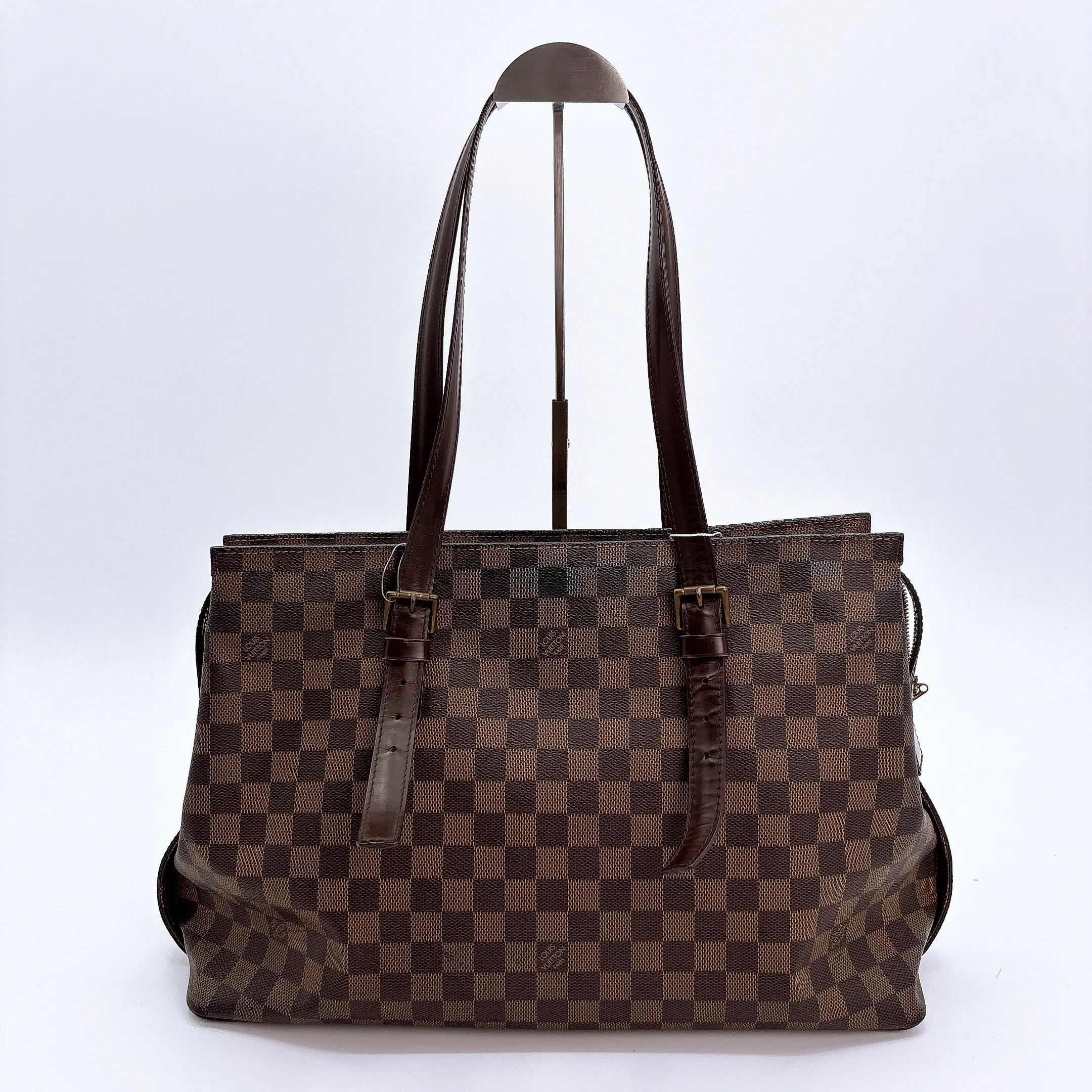 Pre-owned Louis Vuitton leather Shoulder Bags Damier Canvas Chelsea Tote Bag