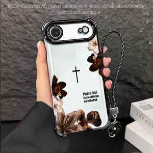 Psalm 46:5 Vintage Dark Floral Art Phone Case,Suitable for [iPhone 17 Air] High-end phone case  Lanyard a beautiful four-leaf clover lanyard is included🍀 952