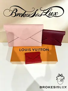 Pre-owned Louis Vuitton Epi Leather Envelope Pouches | Set of 3, Pink/Burgundy/Red, Everyday & Travel Organizers