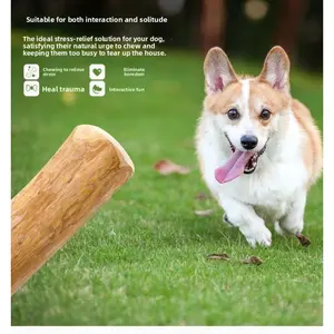 Natural Coffee Wood Dog Chew Stick   Pet Supplies Durable Chew. Wear-Resistant, Bite-Resistant, Relieves Bad Breath, Prevents Destructive Chewing, Dental Cleaning Toy