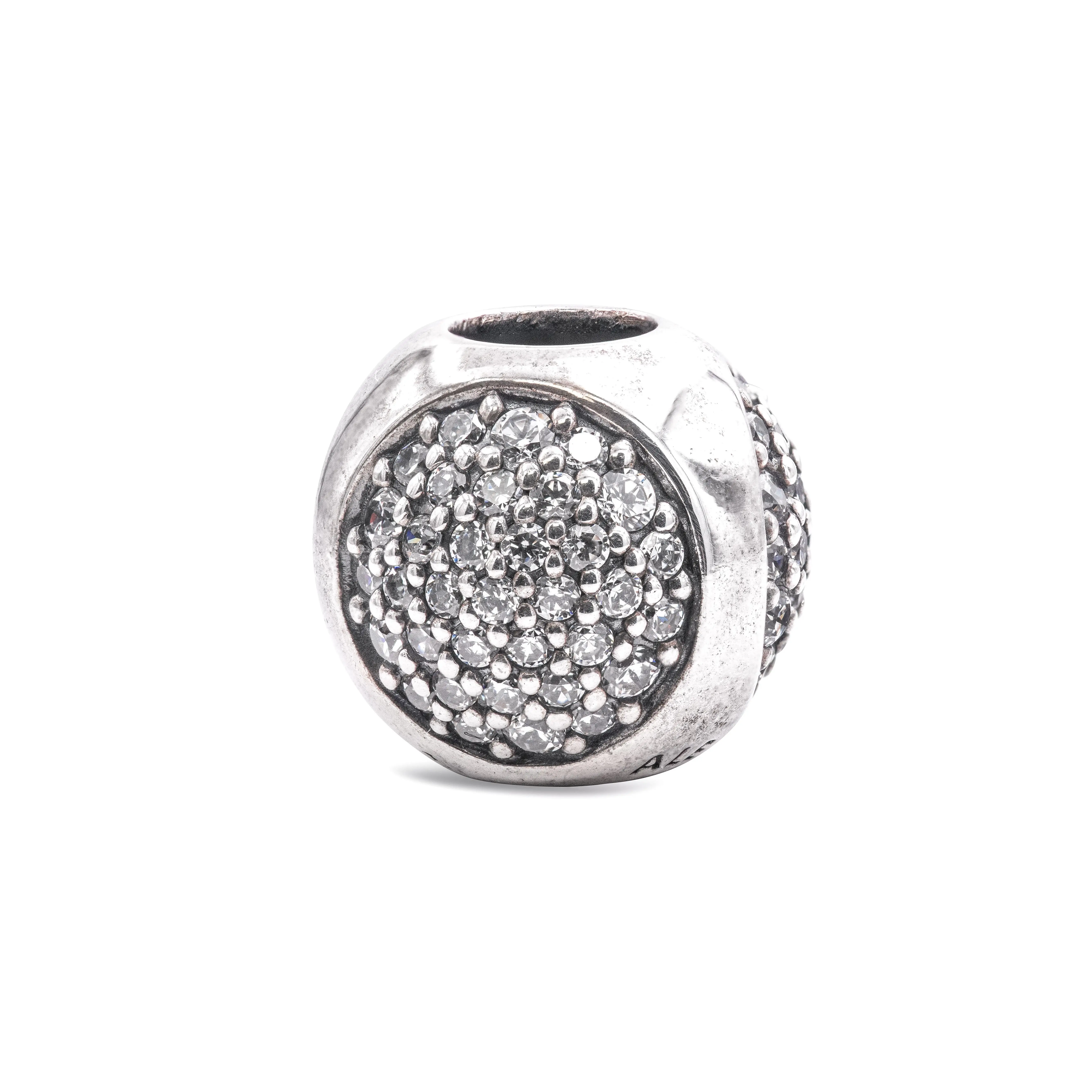 PANDORA Dazzling Droplet Charm, Sterling Silver Jewellery Pendant for Women with Pave-Set Cubic Zirconia 796214CZ, Exquisite Trendy Pendant