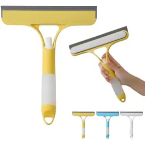 Multi-Purpose 3 in 1 Window Squeegee Cleaner Tool with Built-In Spray Bottle, Ideal for Car, Home, Kitchen, Shower Glass, Bathroom Tiles, Flooring, and Mirrors