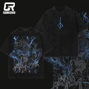 Retro Vintage Darkbeast Paarl Grim Unisex Oversize Washed Lightweight Cotton T-Shirt, Hoodies & Sweater Wash Gift For Game Fan, Game Lover