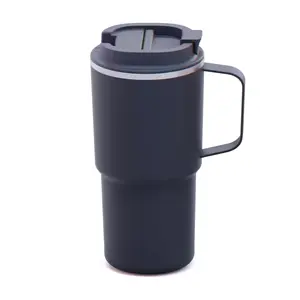 asobu Basil Green 22oz Nitro Tumbler, Ceramic-Lined Insulated Travel Mug with Puramic™ Finish - Easy-carry handle, Durable, Spill-Proof Design, Double-Wall Stainless Steel for Pure Flavor