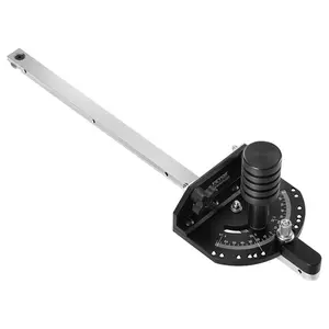 Accurate Miter Gauge, Fits Slots 3/4''x 3/8'', Crafted from Aluminum Alloy, Features 15 Adjustable Angle Stops, Spring-Loaded Plunger Detachable Disc, Ideal for Woodwork Table Saws