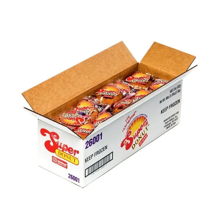 Super Donuts Fresh 40 Count Box (Keep Frozen)