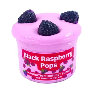 Black Raspberry Pop Slime - Imagination Harvest Slimes - Thick and Glossy Crunchy Slime
