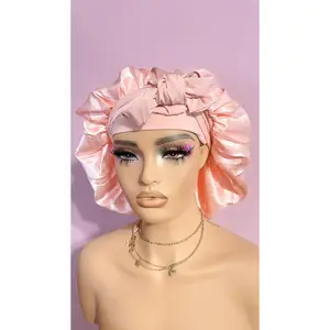 Large Satin Hair Bonnet — Wrap Style Sleep Cap for Curly, Braided & Natural Hair | Hair Protection Bonnet