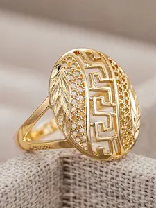 1 PC Simple Geometric Design Ring For Women For Wedding Engagement Party Fashionable Jewelry Valentine's Day Gift