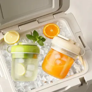 3-in-1 Ice Cube Water Bottle, Food Grade Ice Making Mold Storage Cup