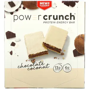 BNRG Power Crunch®, Protein Energy Bar, Chocolate Coconut, 12 Bars, 1.4 oz (40 g) Each