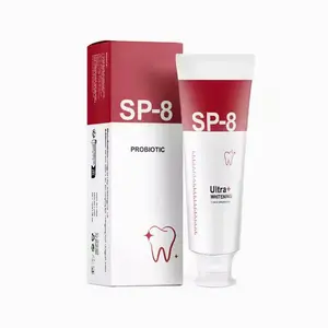 SP-8 Probiotic Toothpaste with Natural Whitening Ingredients 100ml for Oral Health Care Gentle Formula