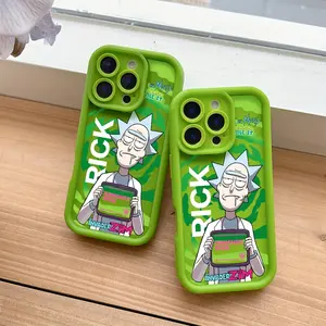 Warner Brothers Rick and Morty Mad Space Phone Case for iPhone 16 15 14 13 12 11 Pro Max Mini XR XS X 7 8 Plus, Anti-Drop Soft Tpu Back Cover