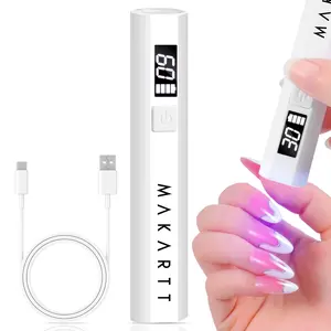 [NEW ARRVIAL] Makartt UV Light for Gel Nails: Handheld Mini UV LED Nail Lamp Portable Lumière Nail Dryer for Curing Gel Polish Nail Glue Rechargeable USB Nail Light with LCD 2 Timer for Fast Drying Home Salon Use Nail Art Care Gift Nail Polish Flawless