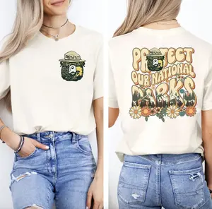 Protect our National Parks 2 Sides T-Shirt, Environmental Activism Tee, National Park Shirt, Protect Our National Parks Tee, Resist Bear Tee Menswear